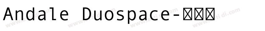Andale Duospace字体转换